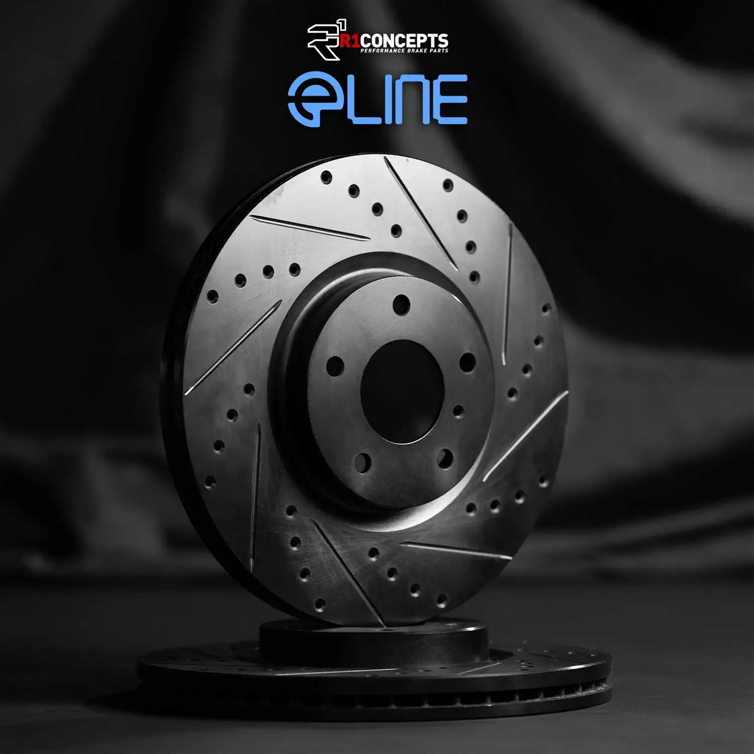 R1 Concepts Front Brake Rotor Kit _Brake Rotors_ Brake Disc _Drilled and Slotted WHPN1-11006 - Ảnh 3