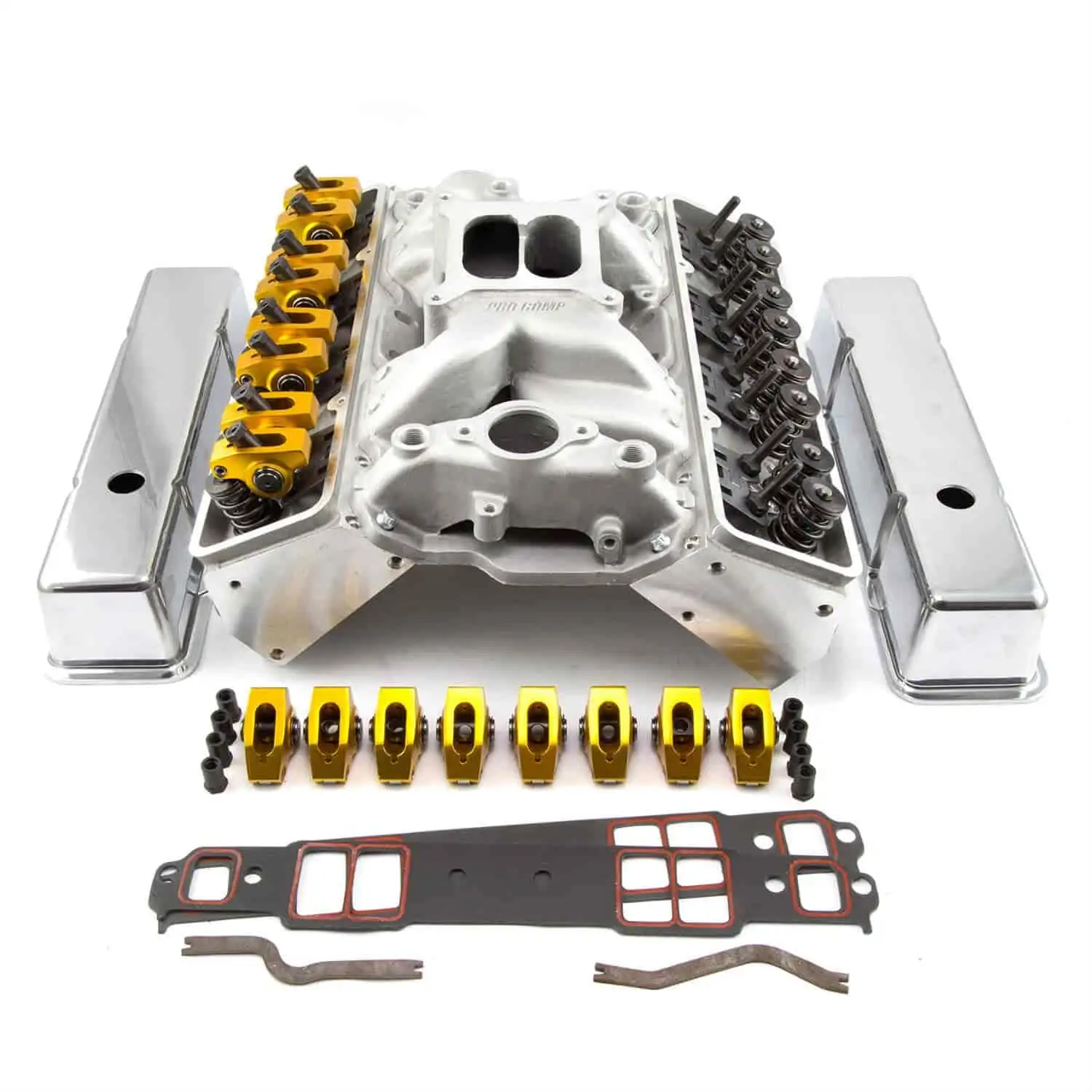Speedmaster PCE435.1003 Fits Chevy SBC 350 Angle Plug Hyd Roller Cylinder Head Top End Engine Combo Kit - Ảnh 2