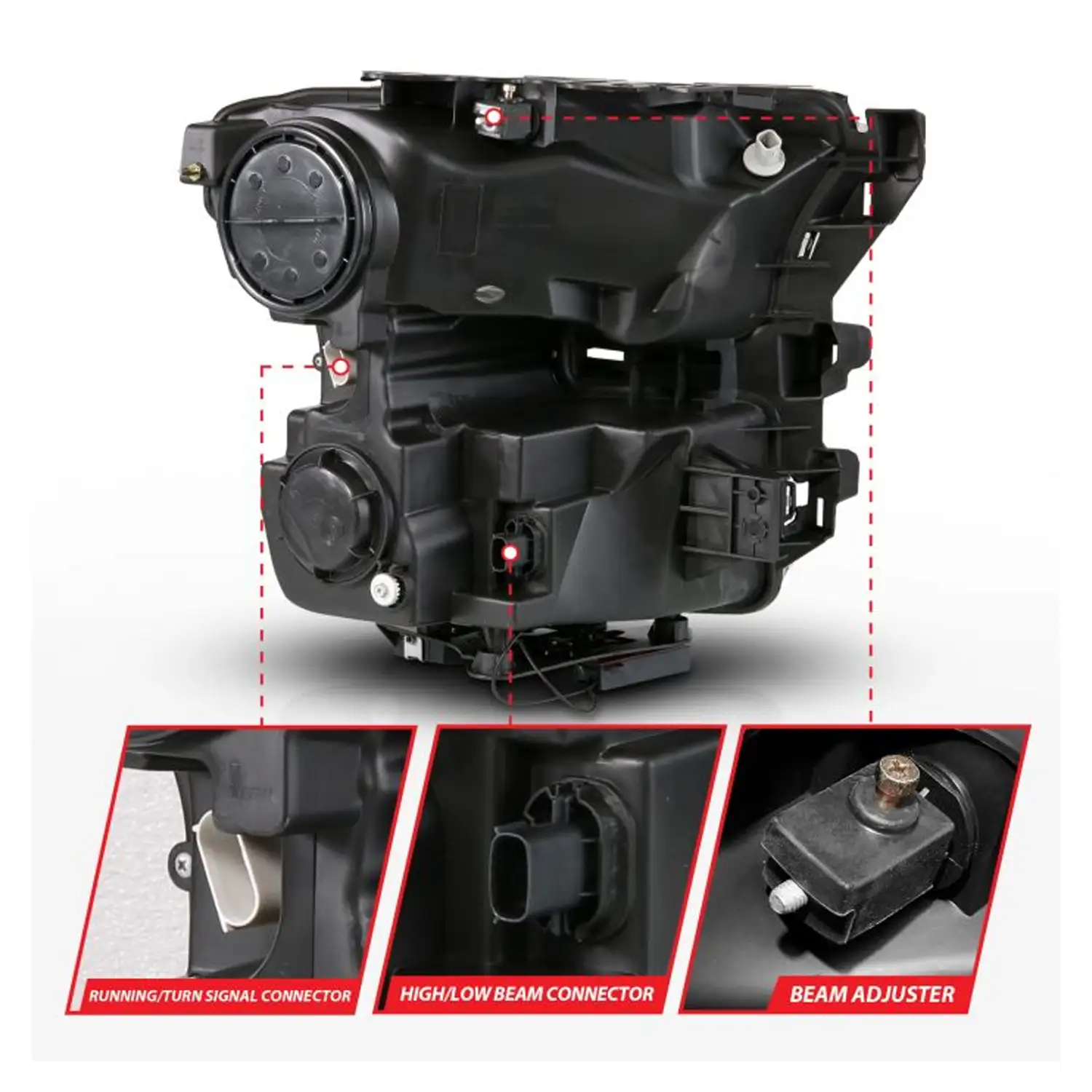 Anzo USA - 111630A FORD F-150 15-17 FULL LED PROJECTOR PLANK STYLE HEADLIGHTS - Ảnh 3