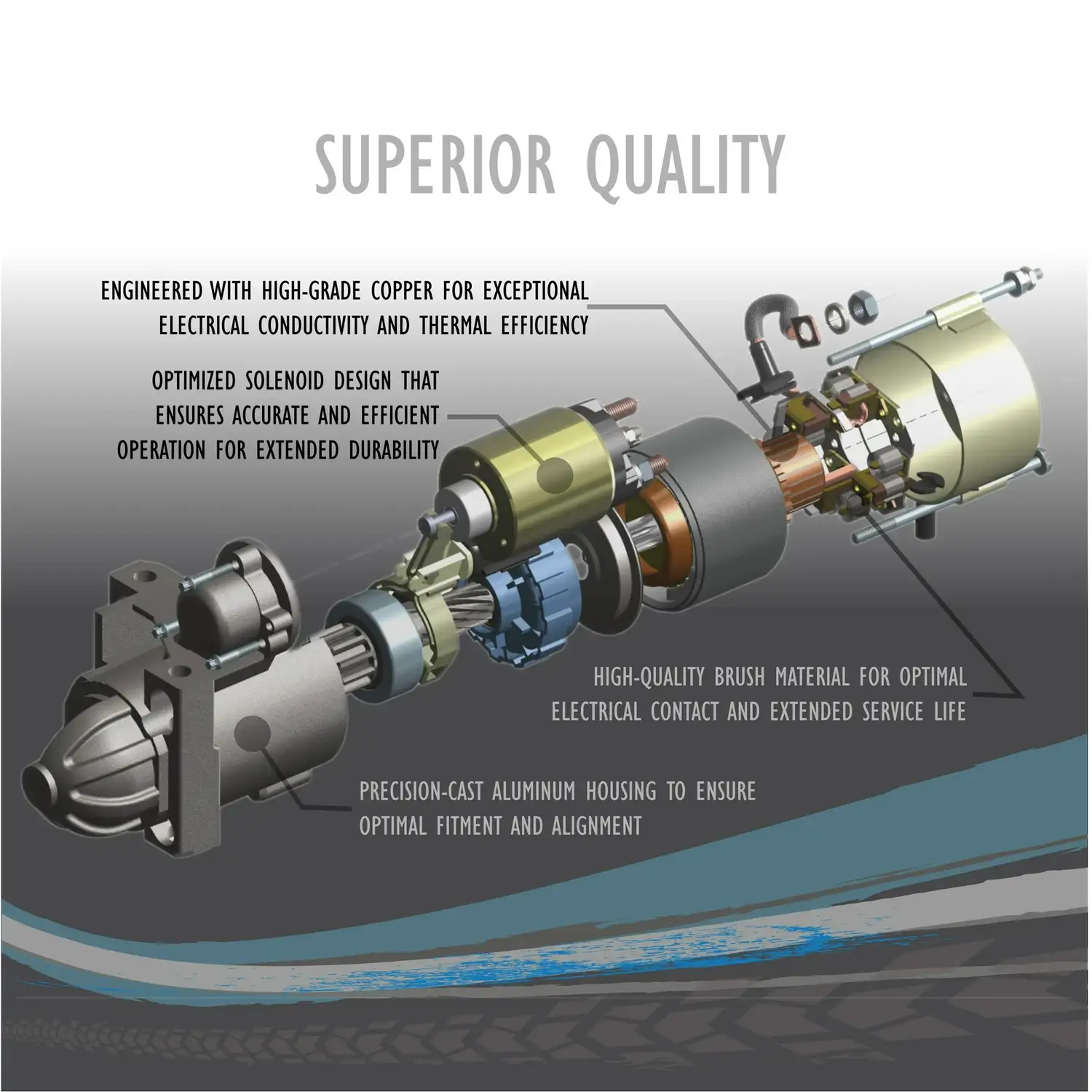 OEG Parts New 12V Starter Motor - Ảnh 3