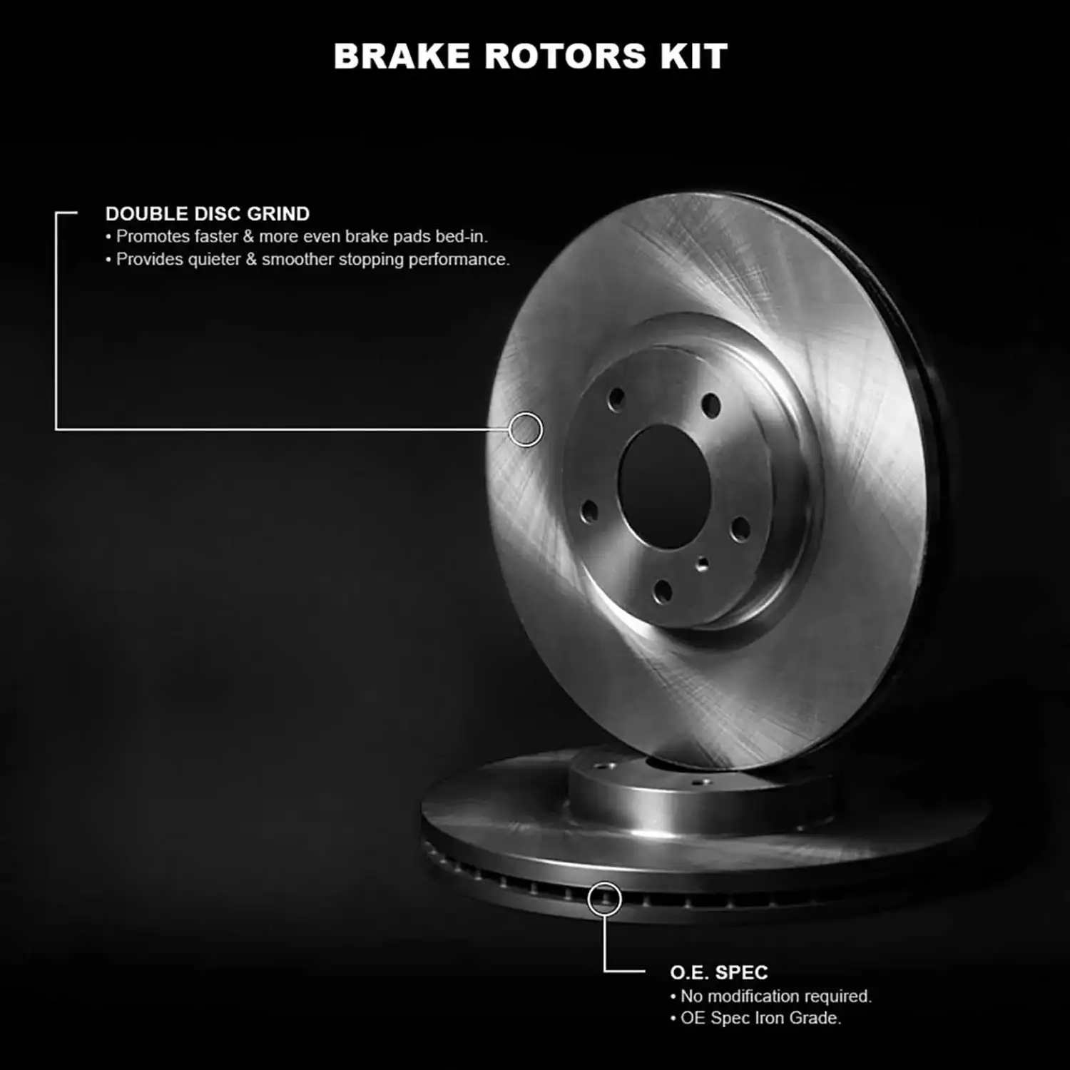 R1 Concepts Wfpn1 73044 R1 Concepts Brake Rotor Blank Fits select- 2007-2011 AUDI S6 - Ảnh 3
