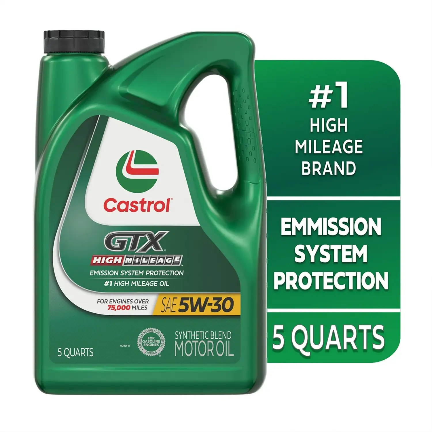 Castrol GTX High Mileage 5W-30 Synthetic Blend Motor Oil, 5 Quarts - Ảnh 3