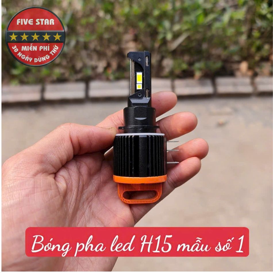 Bóng Đèn Pha LED H15 MS1 50W/12W, Sáng trắng 6000K | Five Star - góc nhìn 2