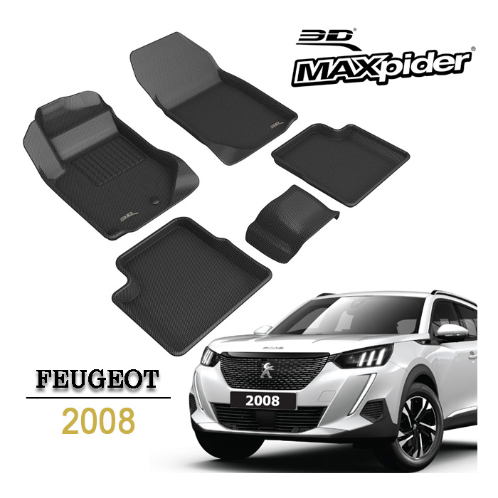 Thảm lót sàn PEUGEOT 2008 bằng khuôn đúc hãng 3D MAXpider KAGU - Đồ chơi xe hơi, phụ kiện ô tô, trang trí xe hơi - hình ảnh s