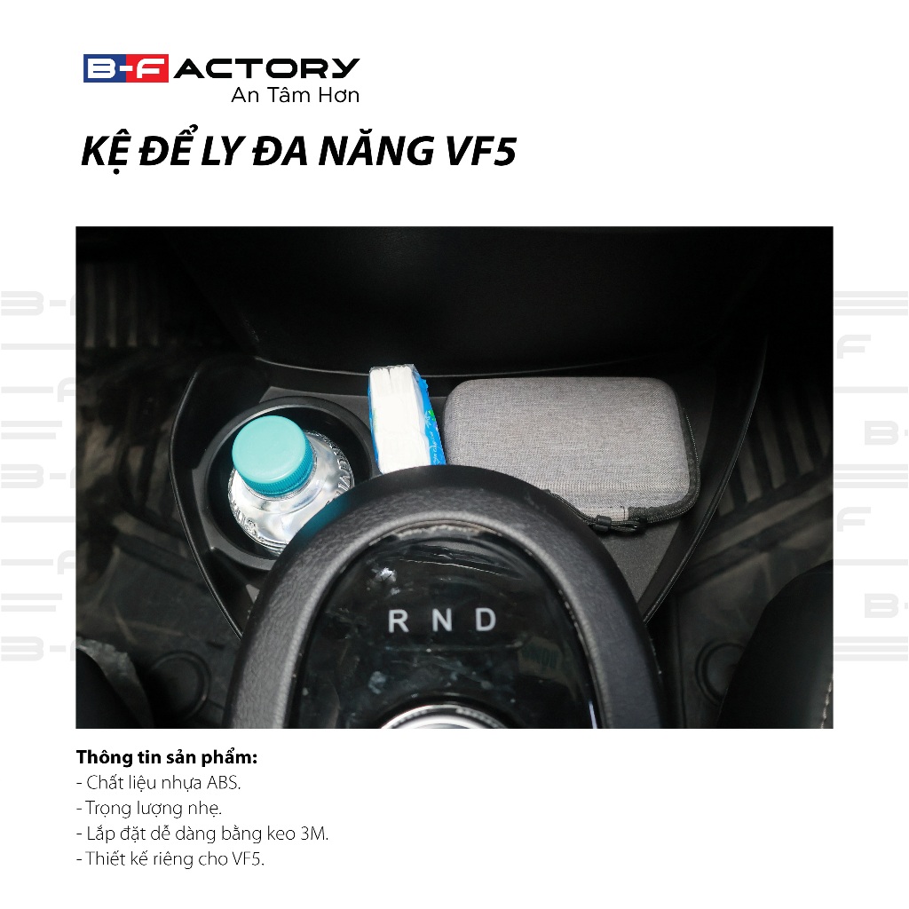 Kệ để ly đa năng cho xe Vinfast VF5 B-Factory - Đồ chơi xe hơi, phụ kiện ô tô, trang trí xe hơi - góc nhìn 3