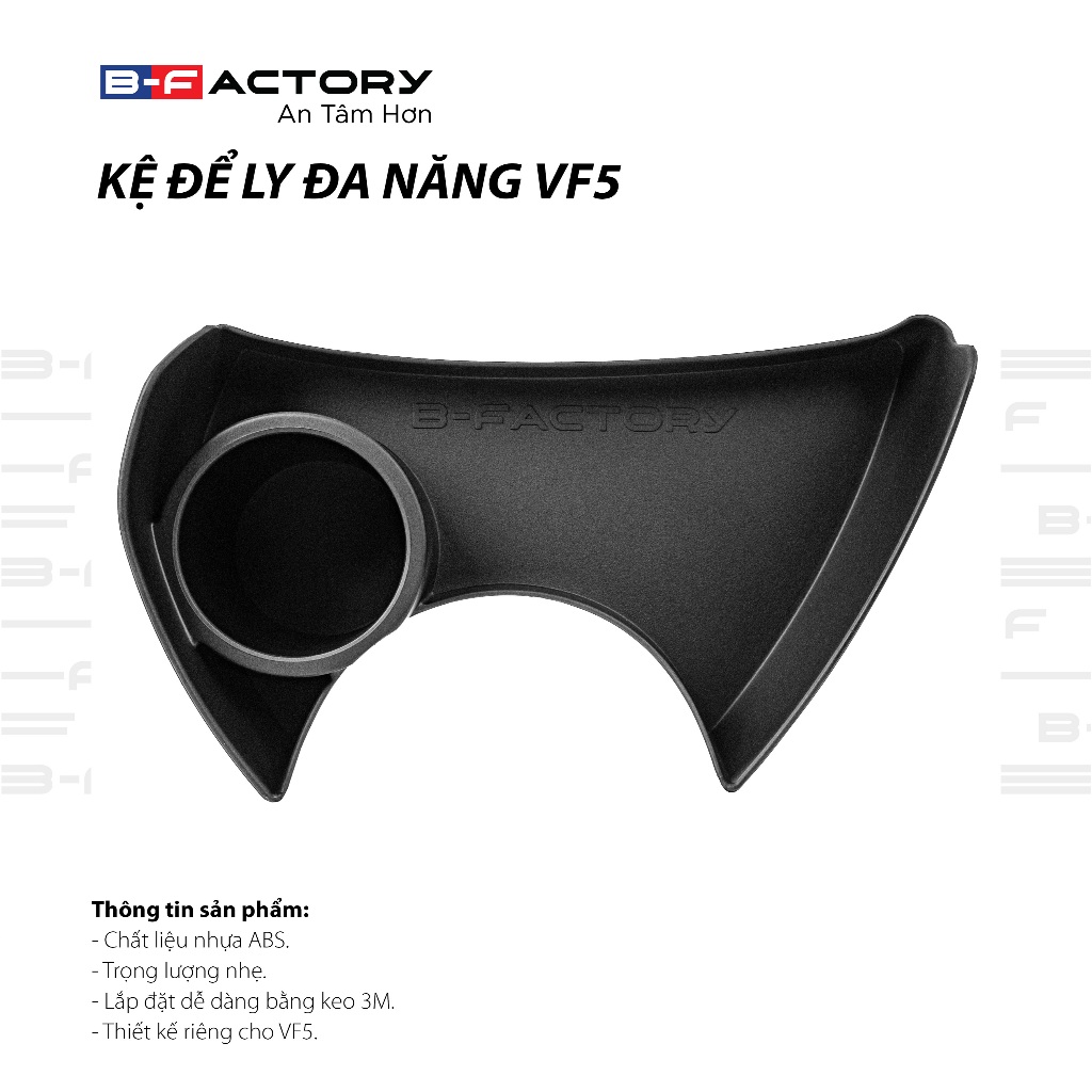 Kệ để ly đa năng cho xe Vinfast VF5 B-Factory - Đồ chơi xe hơi, phụ kiện ô tô, trang trí xe hơi - góc nhìn 4