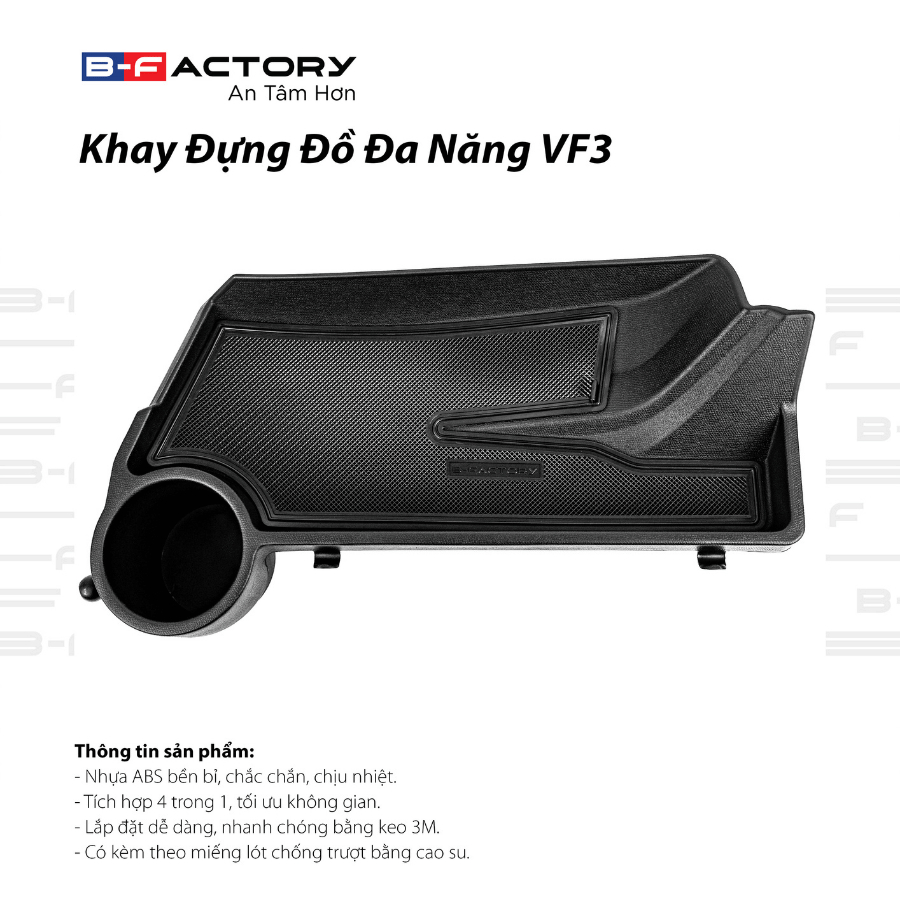 Khay để đồ VF3 B-Factory - Đồ chơi xe hơi, phụ kiện ô tô, trang trí xe hơi - góc nhìn 4
