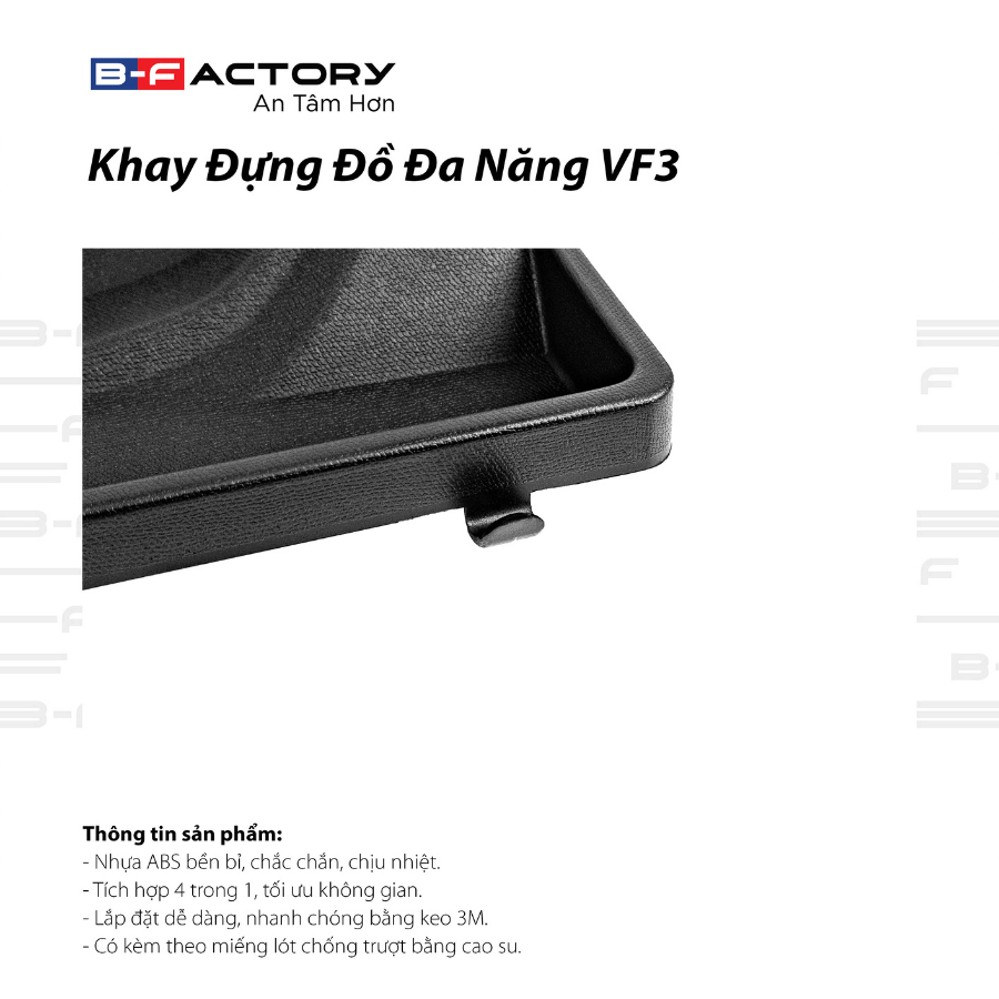Khay để đồ VF3 B-Factory - Đồ chơi xe hơi, phụ kiện ô tô, trang trí xe hơi - góc nhìn 3
