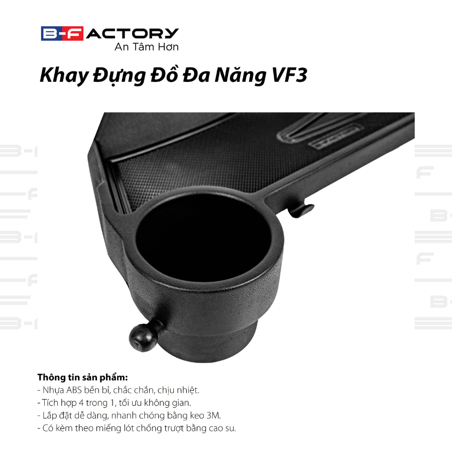 Khay để đồ VF3 B-Factory - Đồ chơi xe hơi, phụ kiện ô tô, trang trí xe hơi - góc nhìn 2