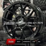 Mâm xe 16 inch Đen PCD 4X100/114.3 mẫu 7105 - hình ảnh sản phẩm
