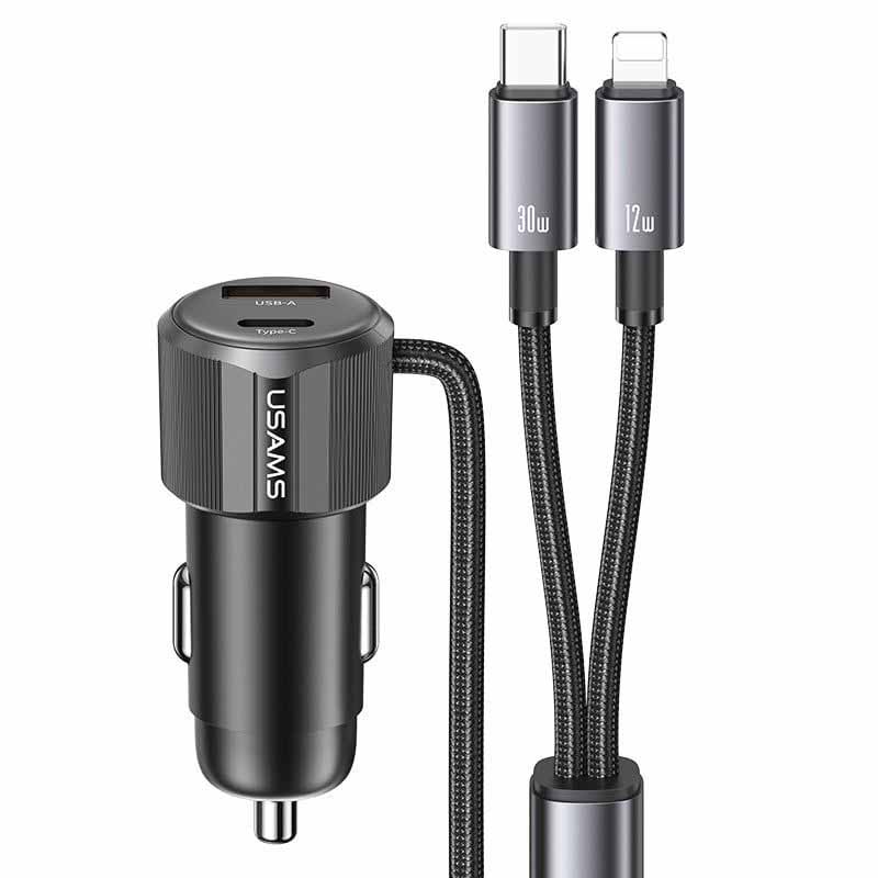 Tẩu Sạc Ô Tô USAMS CC287 66W Đa Năng 2 Trong 1