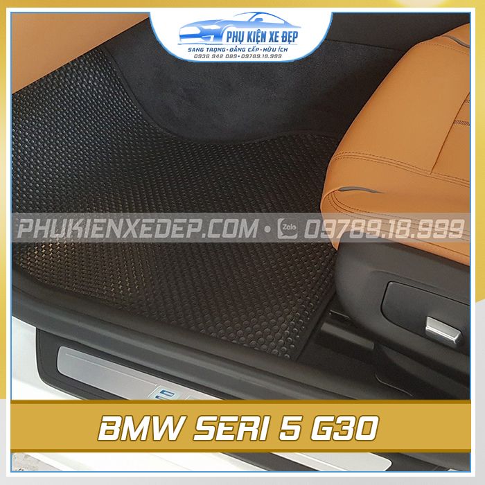 Bộ thảm lót sàn ô tô BMW 520i G30 cao su Thái Lan MỚI NHẤT - góc nhìn 2