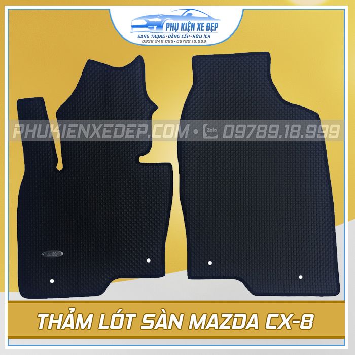 Bộ thảm lót sàn ô tô Mazda CX8 cao su Thái Lan MỚI NHẤT - góc nhìn 2