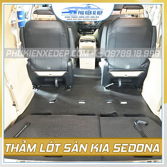 Bộ thảm lót sàn ô tô Kia Sedona cao su Thái Lan MỚI NHẤT - góc nhìn 4