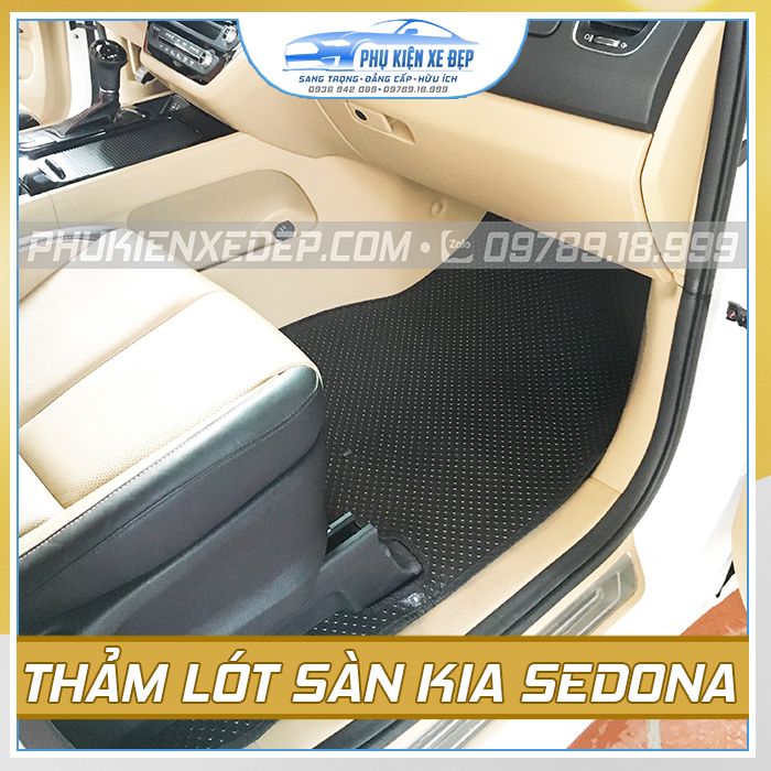 Bộ thảm lót sàn ô tô Kia Sedona cao su Thái Lan MỚI NHẤT - góc nhìn 3