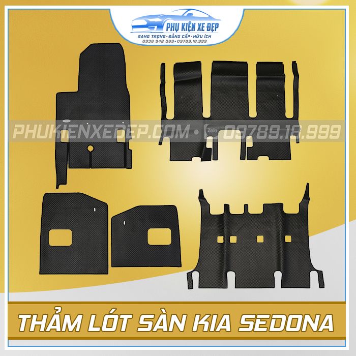 Bộ thảm lót sàn ô tô Kia Sedona cao su Thái Lan MỚI NHẤT - góc nhìn 2