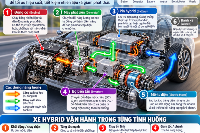 Hệ thống xe Hybrid hoạt động như thế nào?